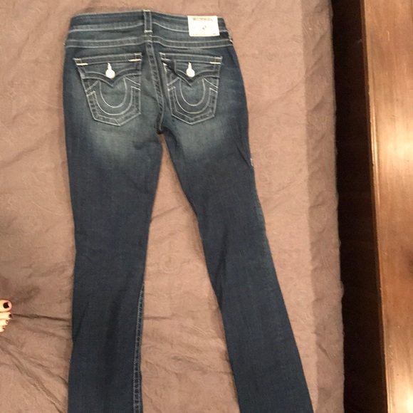 Size 29 deep blue distressed true religion jean - Picture 6 of 8